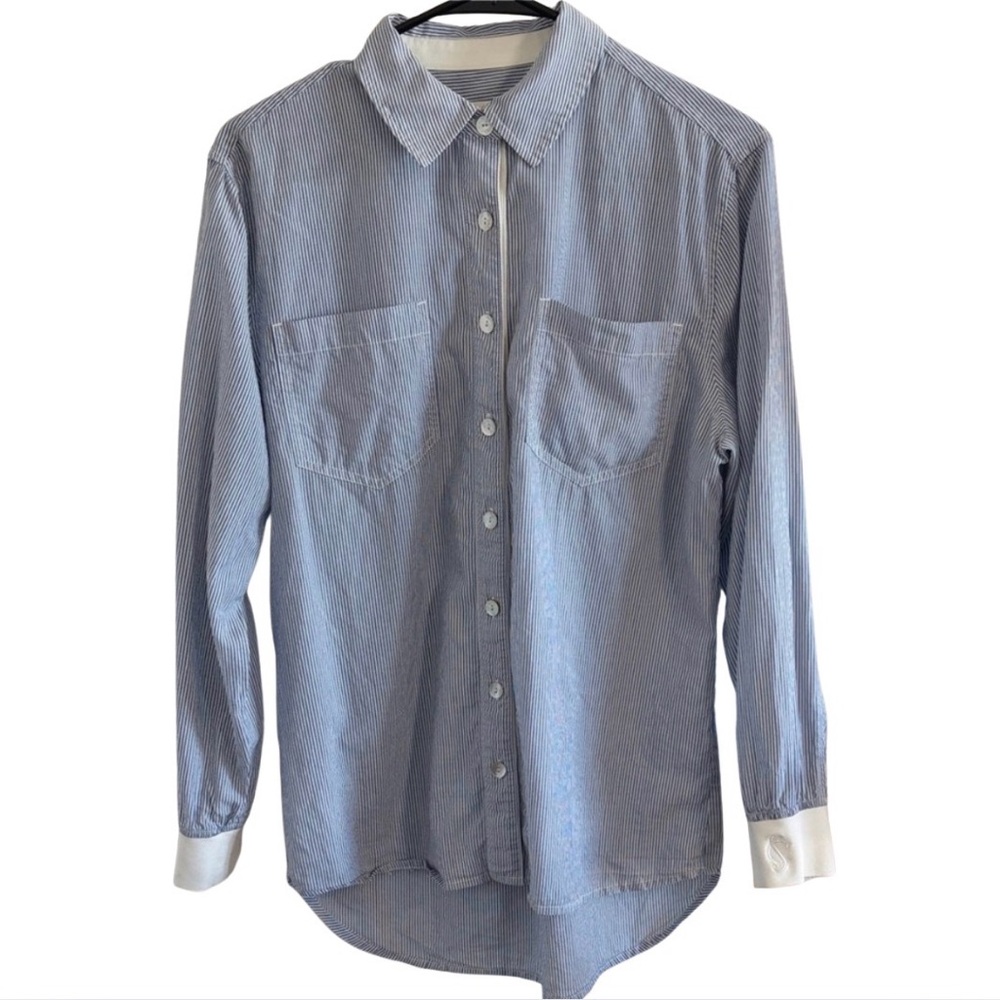 Classic Blue Stripe Button-Down Shirt